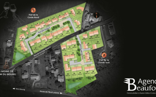 Terrain viabilisé 517 m² – Brem Sur Mer